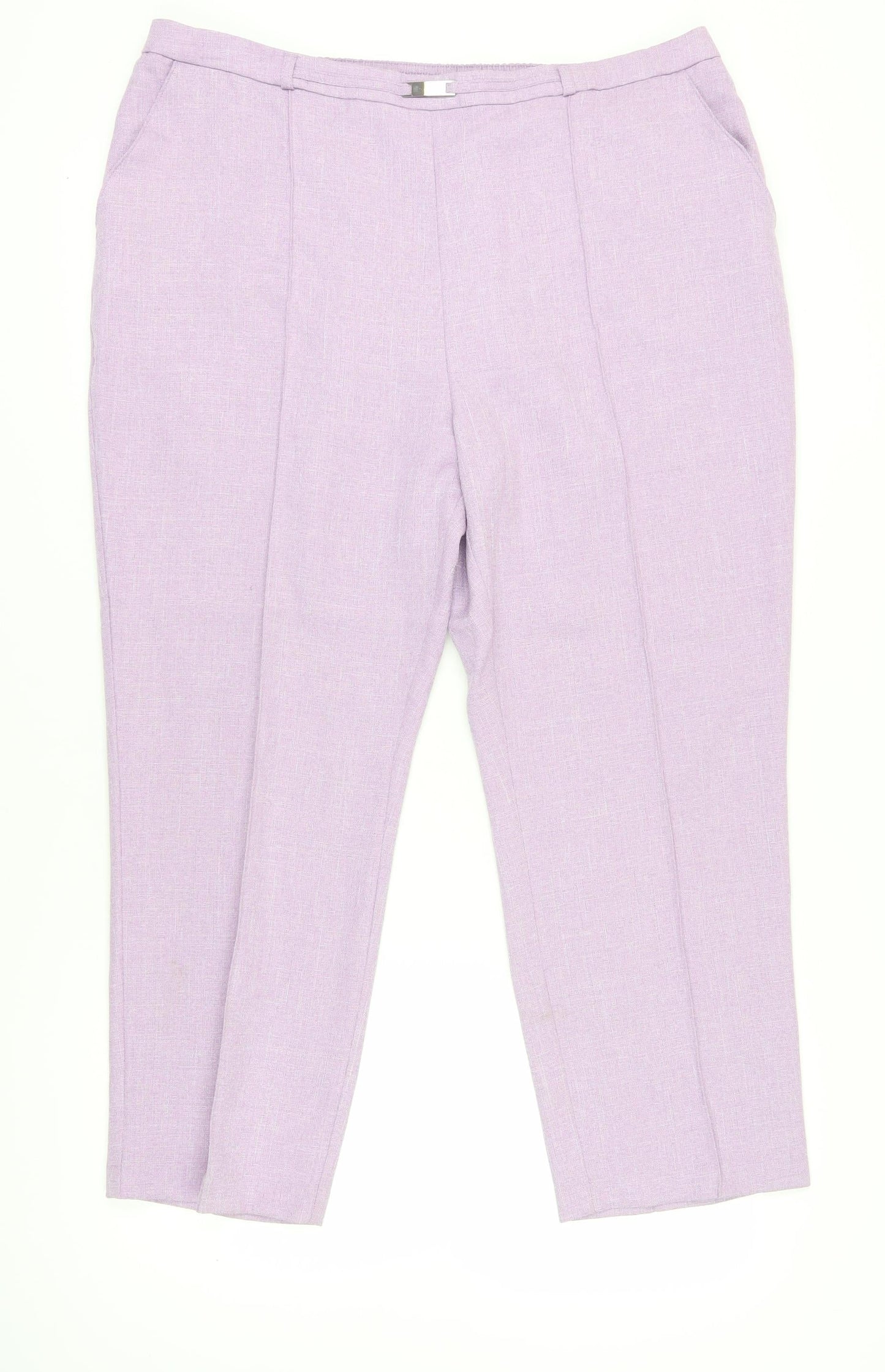 Womens UK Size 22 Honor Millburn Regular Fit Dress Pants Purple Trousers
