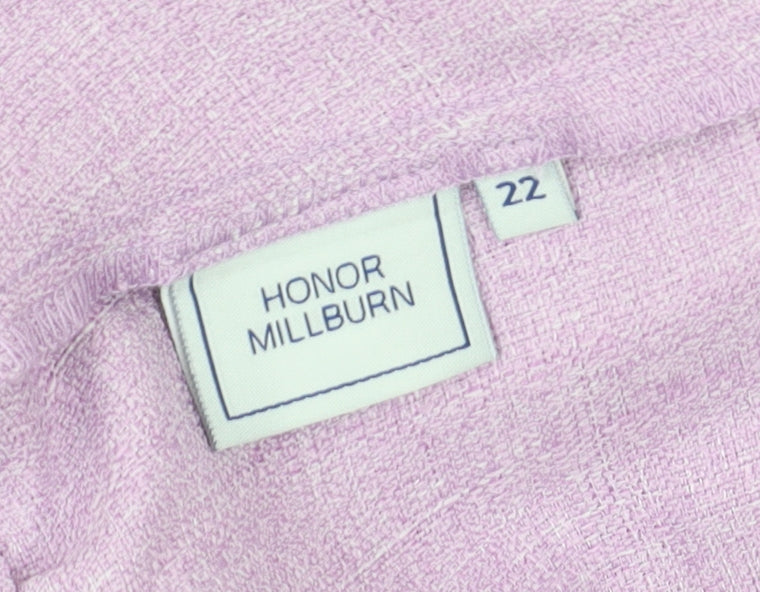 Womens UK Size 22 Honor Millburn Regular Fit Dress Pants Purple Trousers
