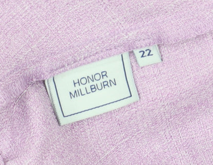 Womens UK Size 22 Honor Millburn Regular Fit Dress Pants Purple Trousers