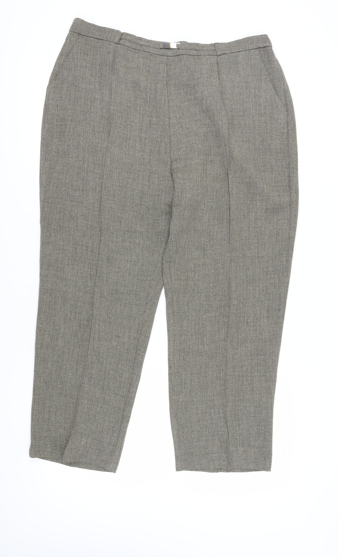 Womens UK Size 22 Honor Millburn Classic Fit Straight Grey Trousers