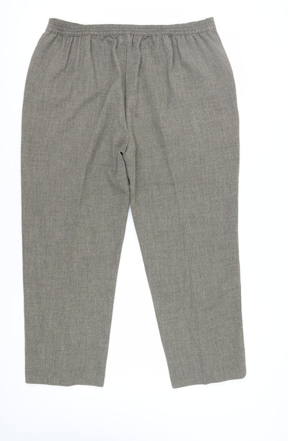 Womens UK Size 22 Honor Millburn Classic Fit Straight Grey Trousers