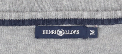 Henri Lloyd Men's Grey V-Neck Cotton Pullover Jumper M