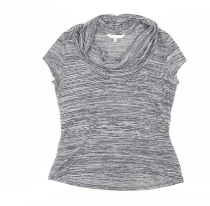 Jasper Conran Women's Grey Striped T-Shirt, Size 14, Casual