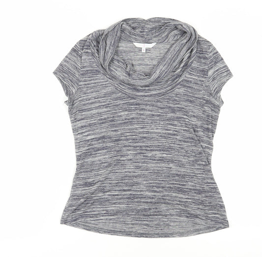 Jasper Conran Women's Grey Striped T-Shirt, Size 14, Casual
