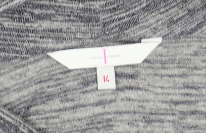 Jasper Conran Women's Grey Striped T-Shirt, Size 14, Casual