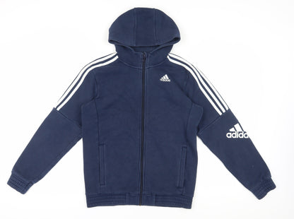 Adidas Women's Blue Full Zip Hoodie S