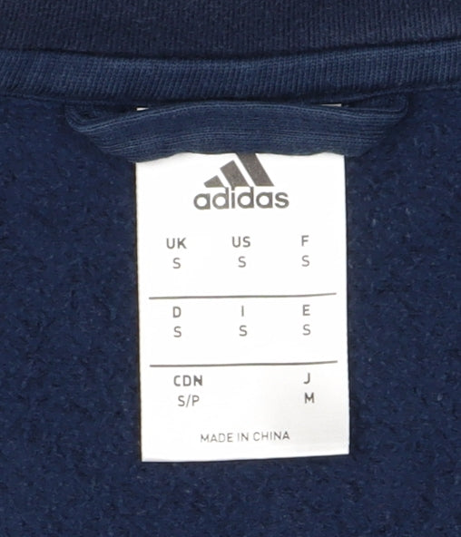 Adidas Women's Blue Full Zip Hoodie S