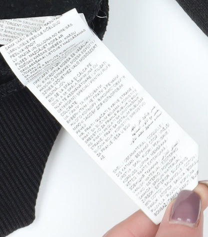 Puma Unisex Black Hoodie, Size 5, Logo Accents