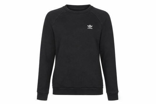 Front view of Adidas unisex black pullover sweatshirt xs
