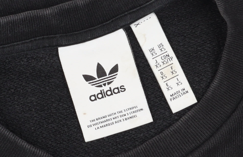 Adidas Unisex Black Pullover Sweatshirt XS