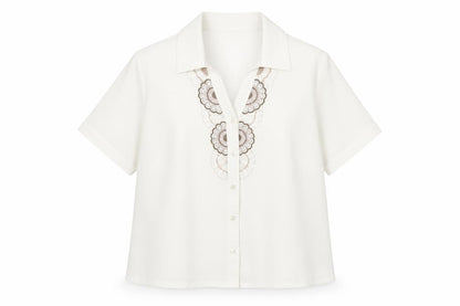 Womens UK Size 14 Eastex White  Button-Up