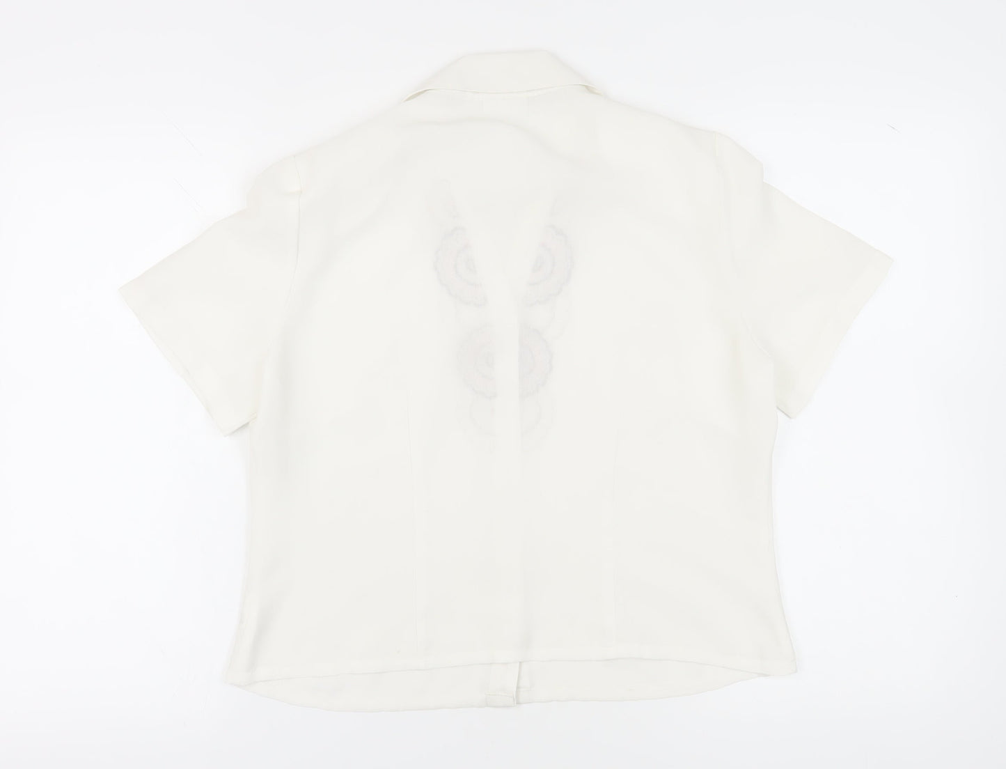 Womens UK Size 14 Eastex White  Button-Up