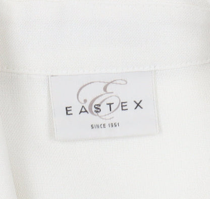 Womens UK Size 14 Eastex White  Button-Up