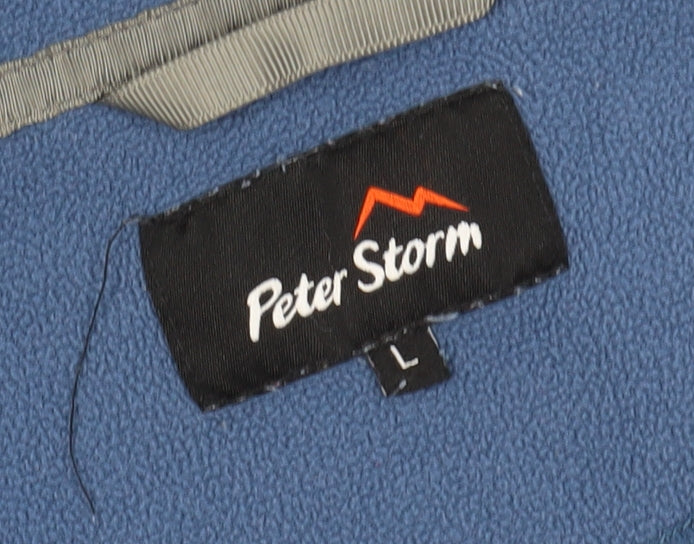 Mens UK Size L Peter Storm Blue 1/4 Zip Sweatshirt