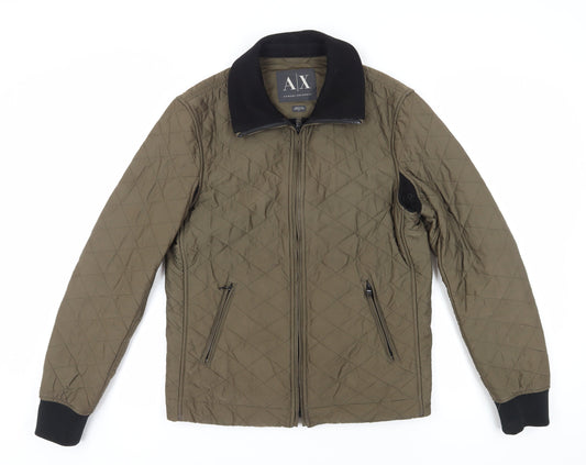 Armani Exchange Men's Green Quilted Jacket S