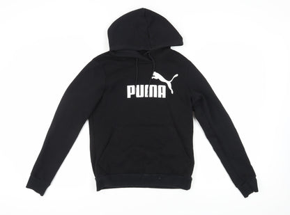 Puma Black Unisex Pullover Hoodie, Size 10