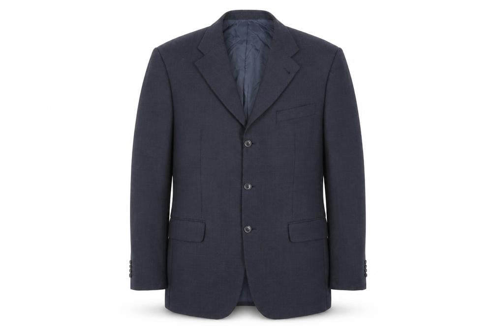 Bäumler Men's Blue Single Breasted Wool Suit Jacket Size 44