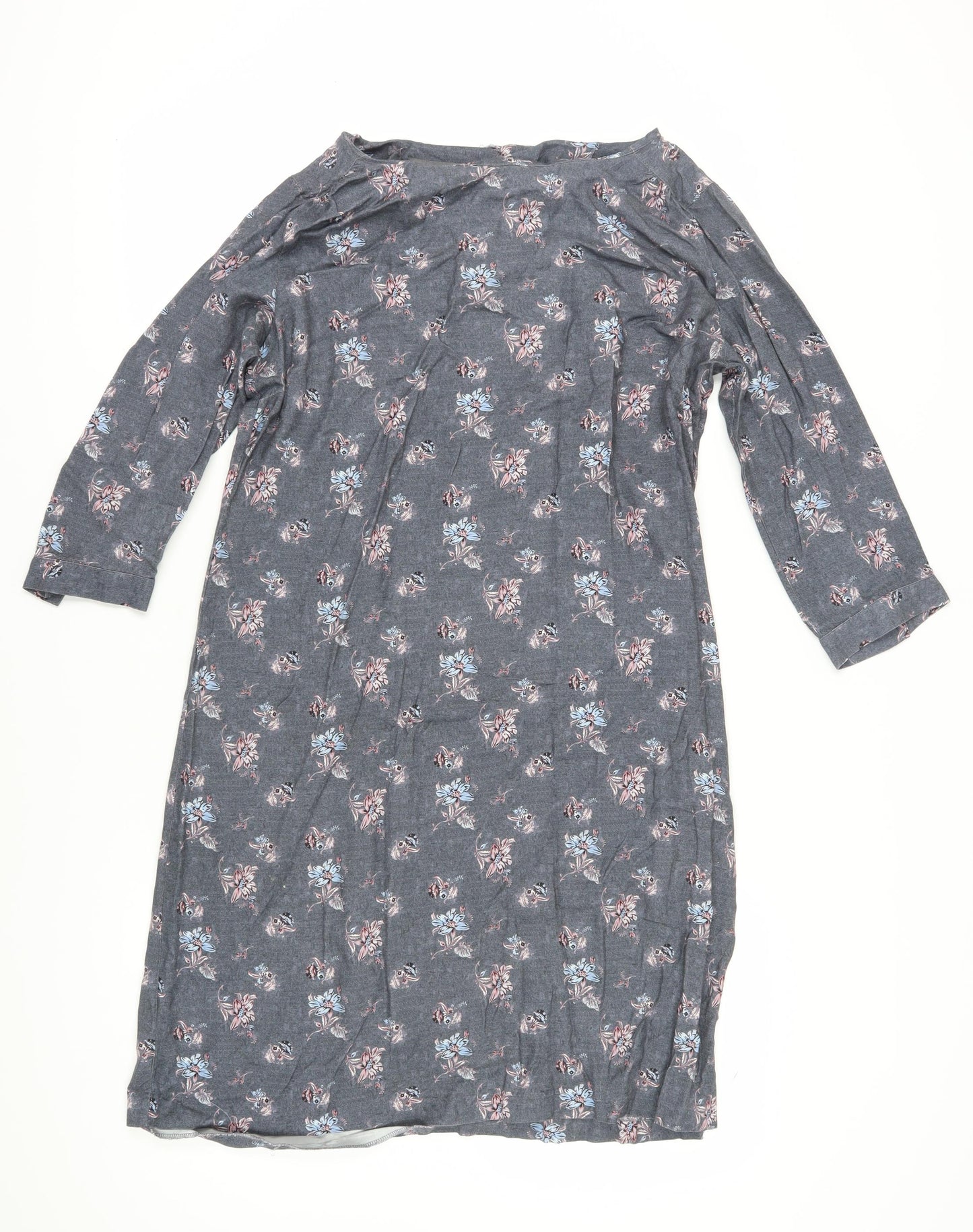 Laura Ashley Women's Floral Shift Dress, Grey, Size 12
