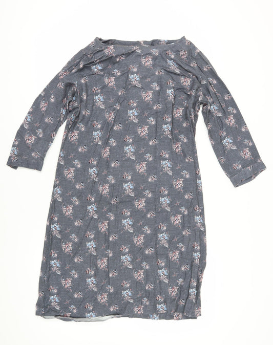 Laura Ashley Women's Floral Shift Dress, Grey, Size 12