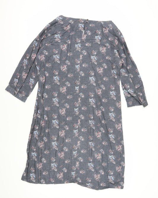 Laura Ashley Women's Floral Shift Dress, Grey, Size 12