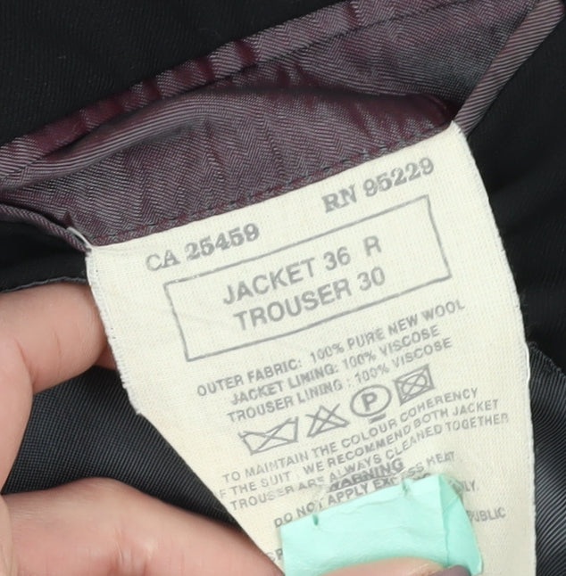 Mens UK Size 36 Ted Baker Regular Black Suit Jacket