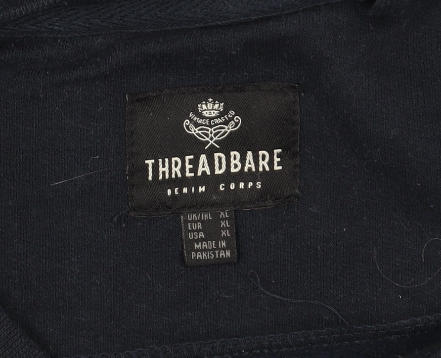 Threadbare Men's Blue Pullover Sweatshirt XL