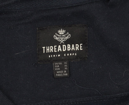 Threadbare Men's Blue Pullover Sweatshirt XL