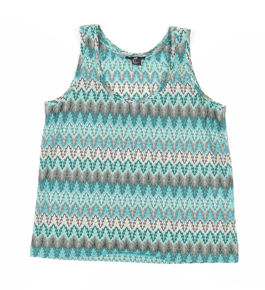 Womens UK Size S H&M Multicoloured Basic Tank