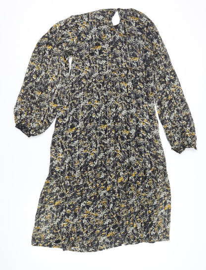 Zara Women's Multicoloured Floral A-Line Dress XS
