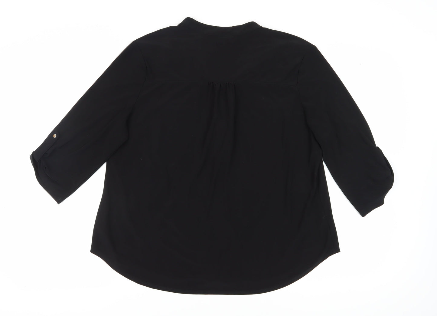 Womens UK Size L Wallis Black Basic Blouse