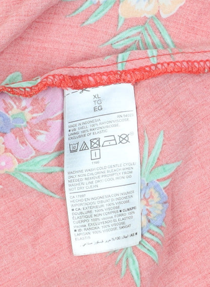 Old Navy Women's Red Floral Slip Dress XL