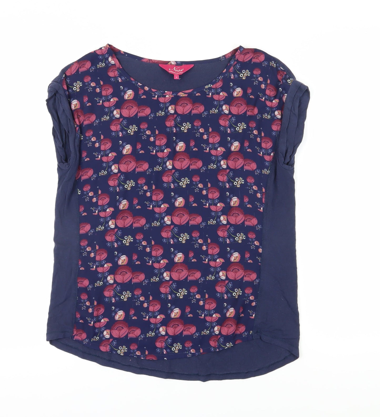Womens UK Size S Ness Blue  T-Shirt