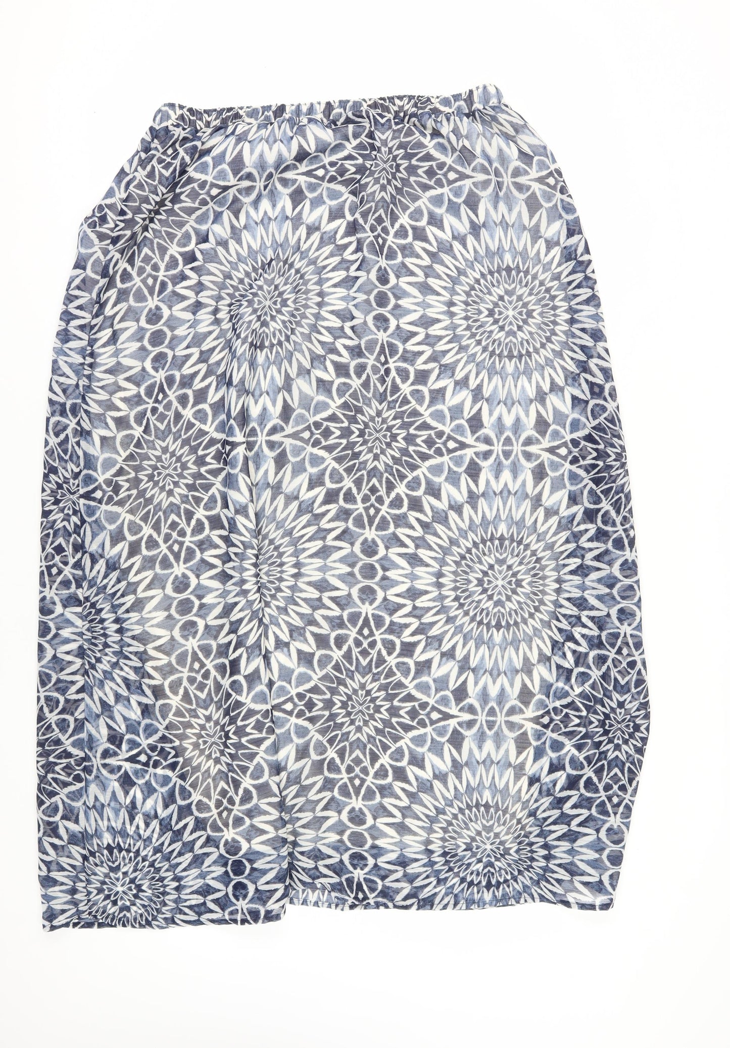 Gap Women's Blue Geometric Skirt L - Excellent Condition