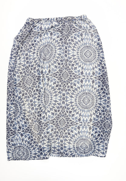 Gap Women's Blue Geometric Skirt L - Excellent Condition