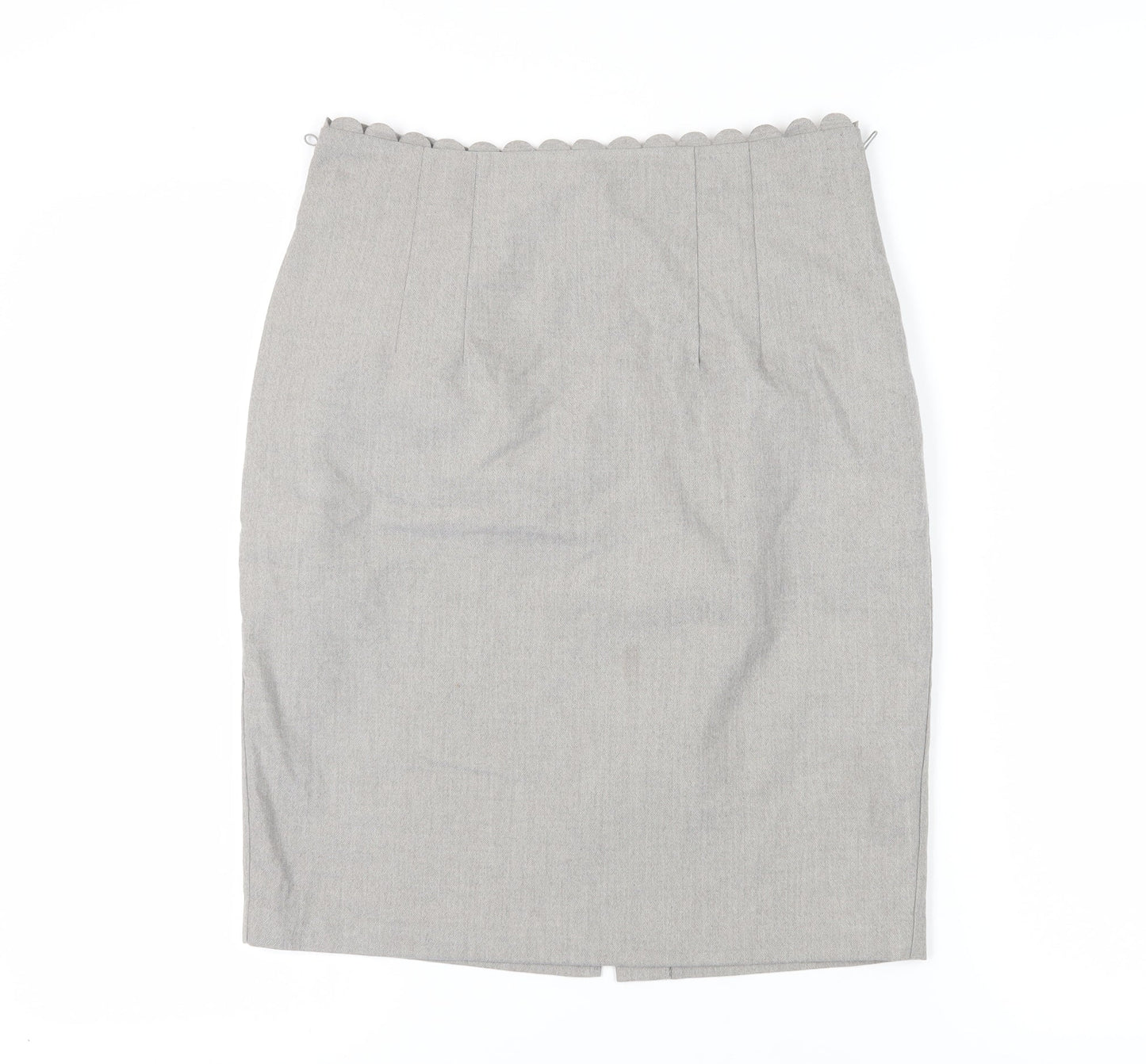 Oasis Women's Grey Pencil Skirt Size 12 for Business Wear