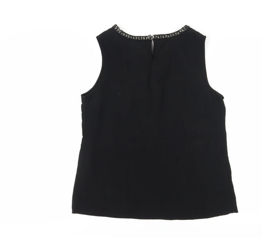 Womens UK Size 14 Monsoon Black Basic Blouse