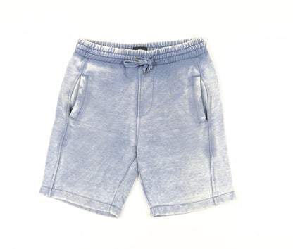 River Island Men's Blue Acid Wash Sweat Shorts XXS