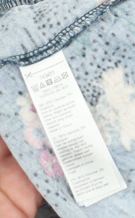 Womens UK Size 10 Monsoon Blue Tunic Blouse