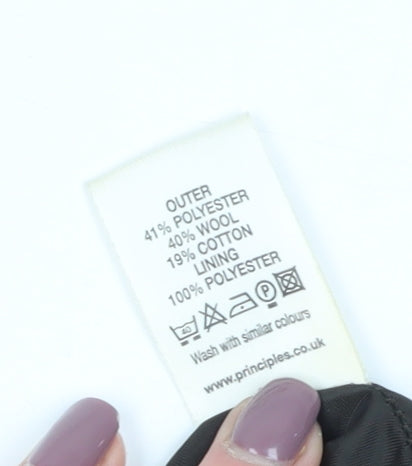 Principles Women's Brown A-Line Herringbone Skirt - Size 14