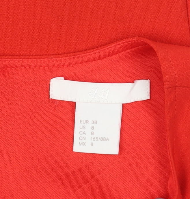 Womens UK Size 10 H&M Red  Blouse
