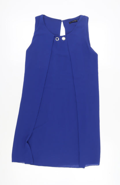 Quiz Women's Blue Sleeveless Shift Dress M