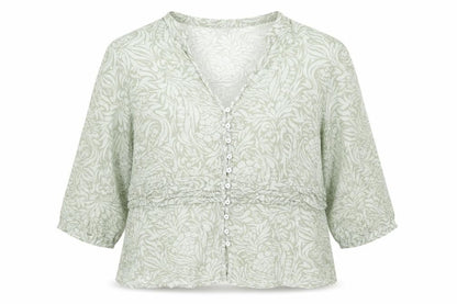 Womens UK Size 18 Monsoon Green Wrap Blouse