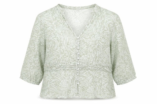 Womens UK Size 18 Monsoon Green Wrap Blouse