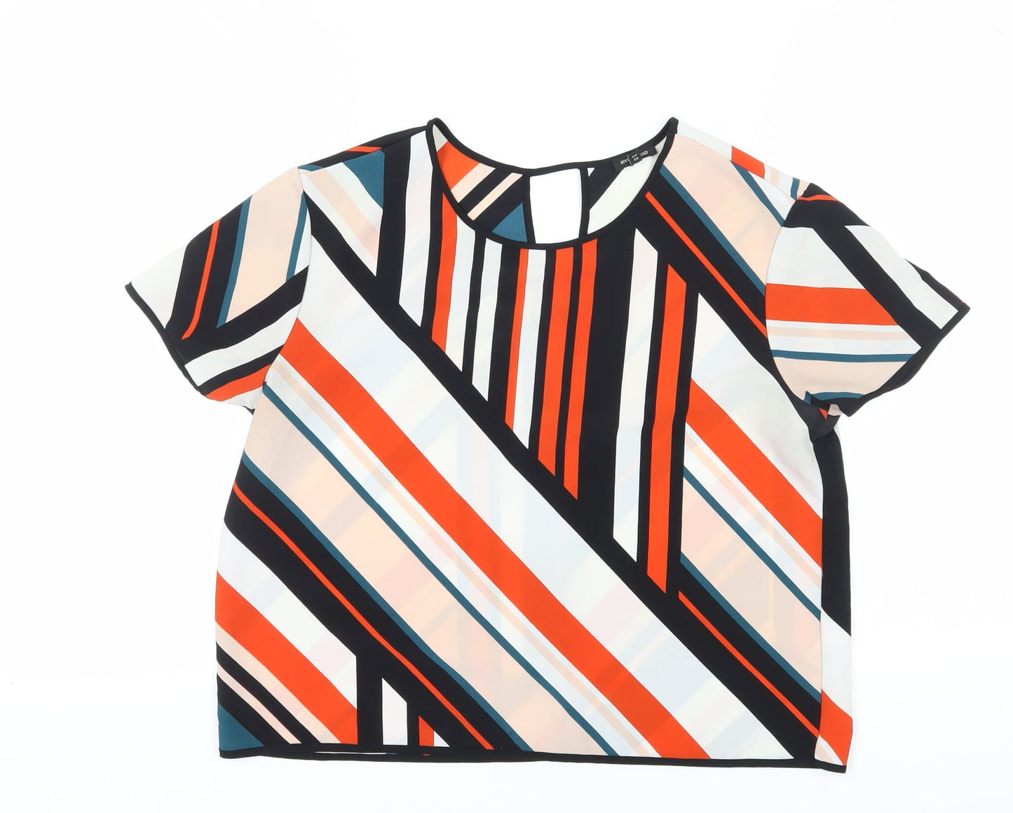 River Island Women's Multicoloured Geometric Blouse Size 12