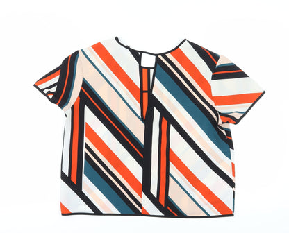 River Island Women's Multicoloured Geometric Blouse Size 12