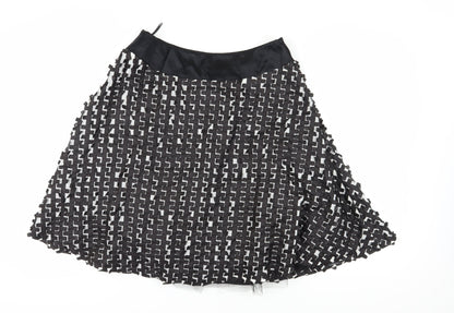 Coast Women's Black Geometric Skirt Size 16