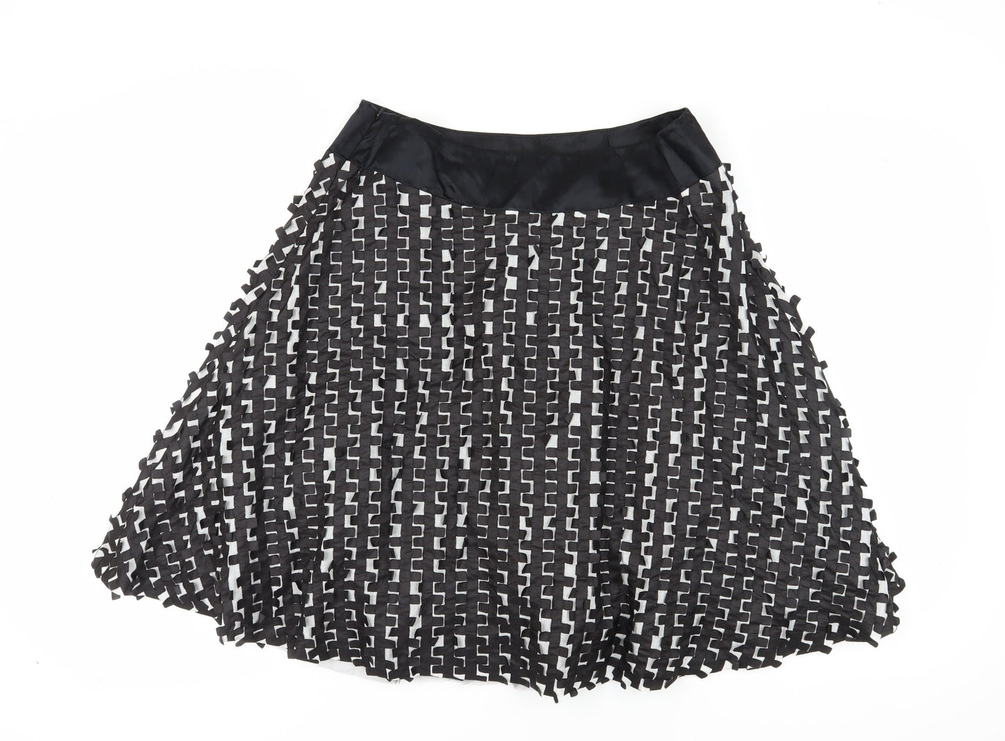 Coast Women's Black Geometric Skirt Size 16