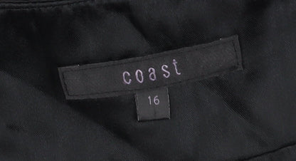 Coast Women's Black Geometric Skirt Size 16