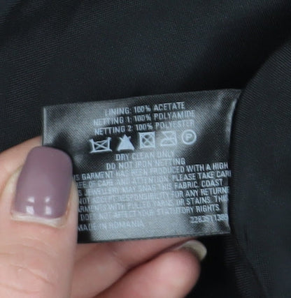 Coast Women's Black Geometric Skirt Size 16