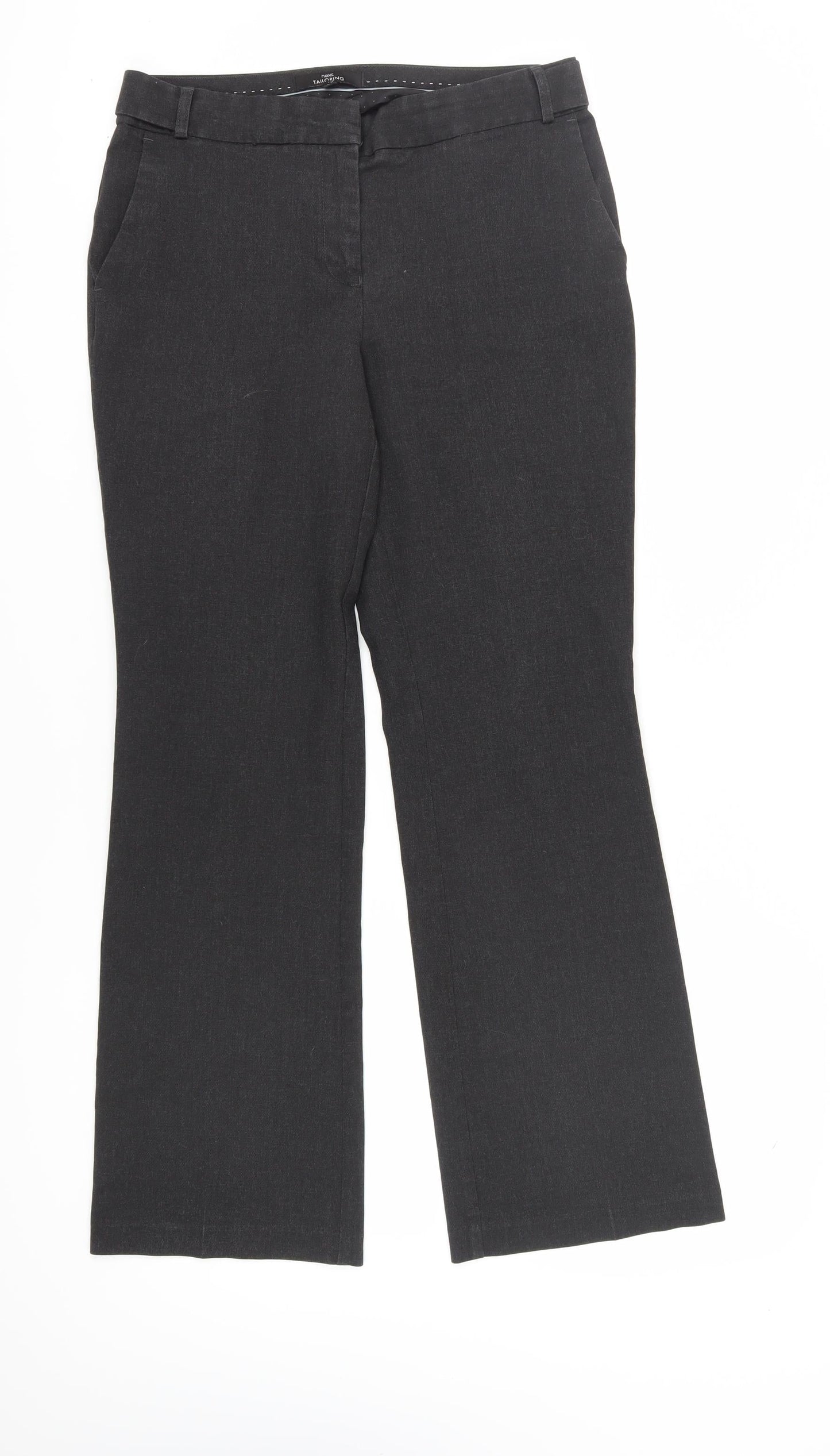 Womens UK Size 10 NEXT Regular Fit Dress Pants Black Trousers